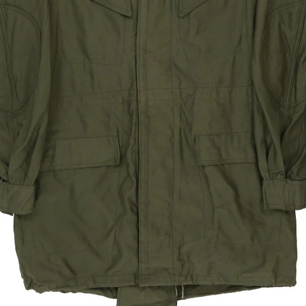 1987 Belgian Army Abl Seyntex Parka - Large Khaki Cotton Blend