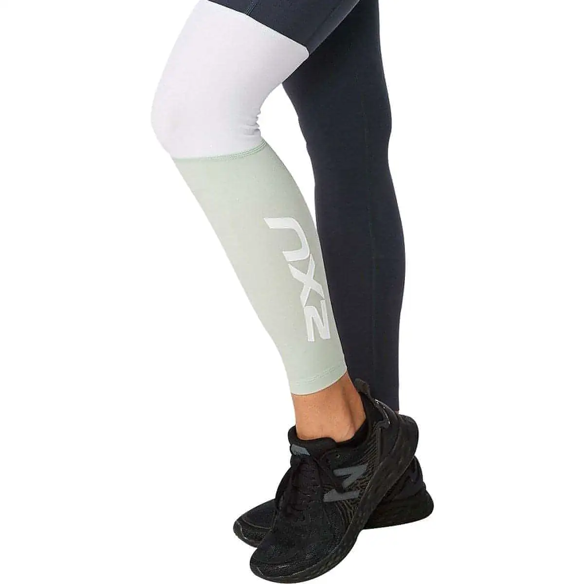 2XU Form Block Hi Rise Compression Womens Long Running Tights - Navy