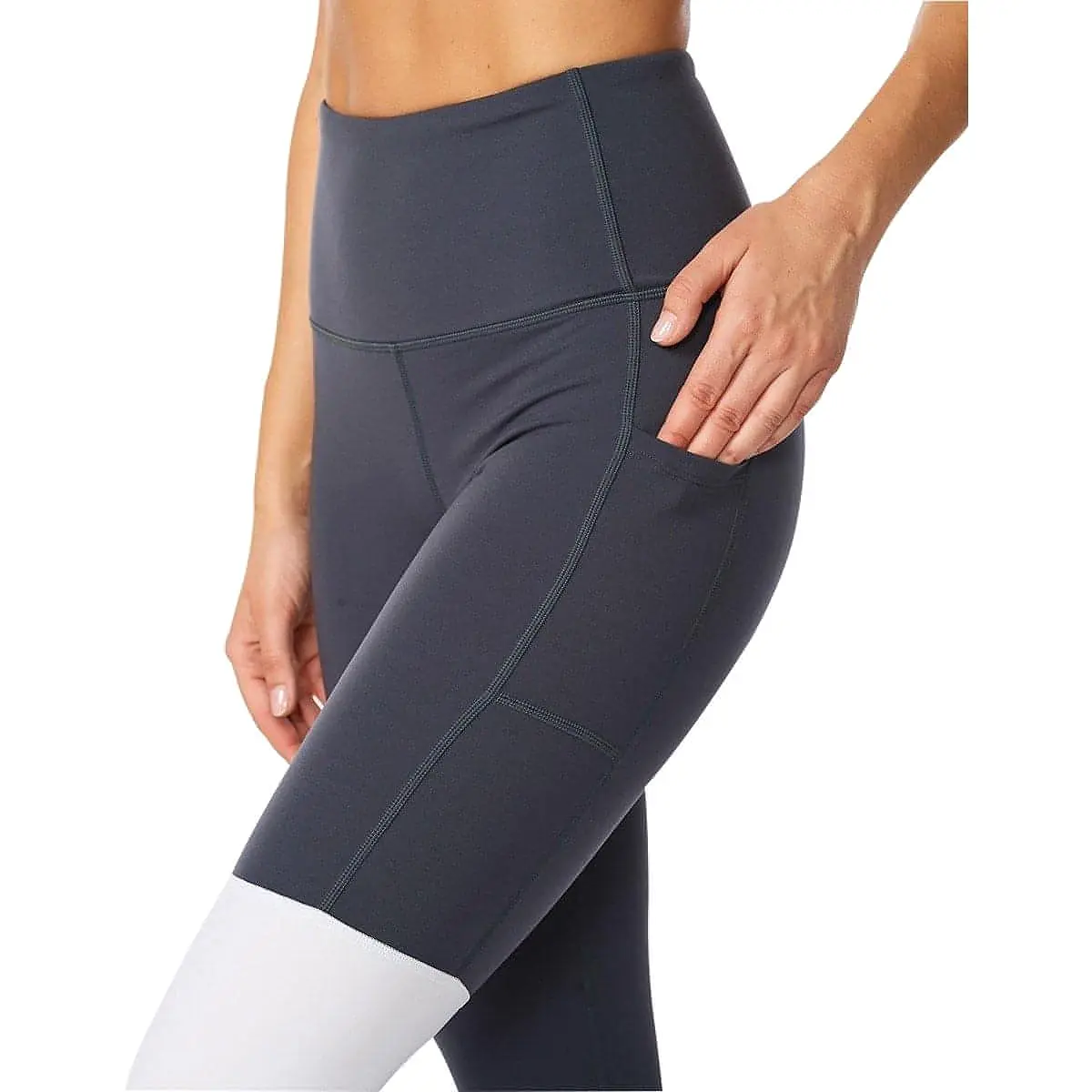 2XU Form Block Hi Rise Compression Womens Long Running Tights - Navy