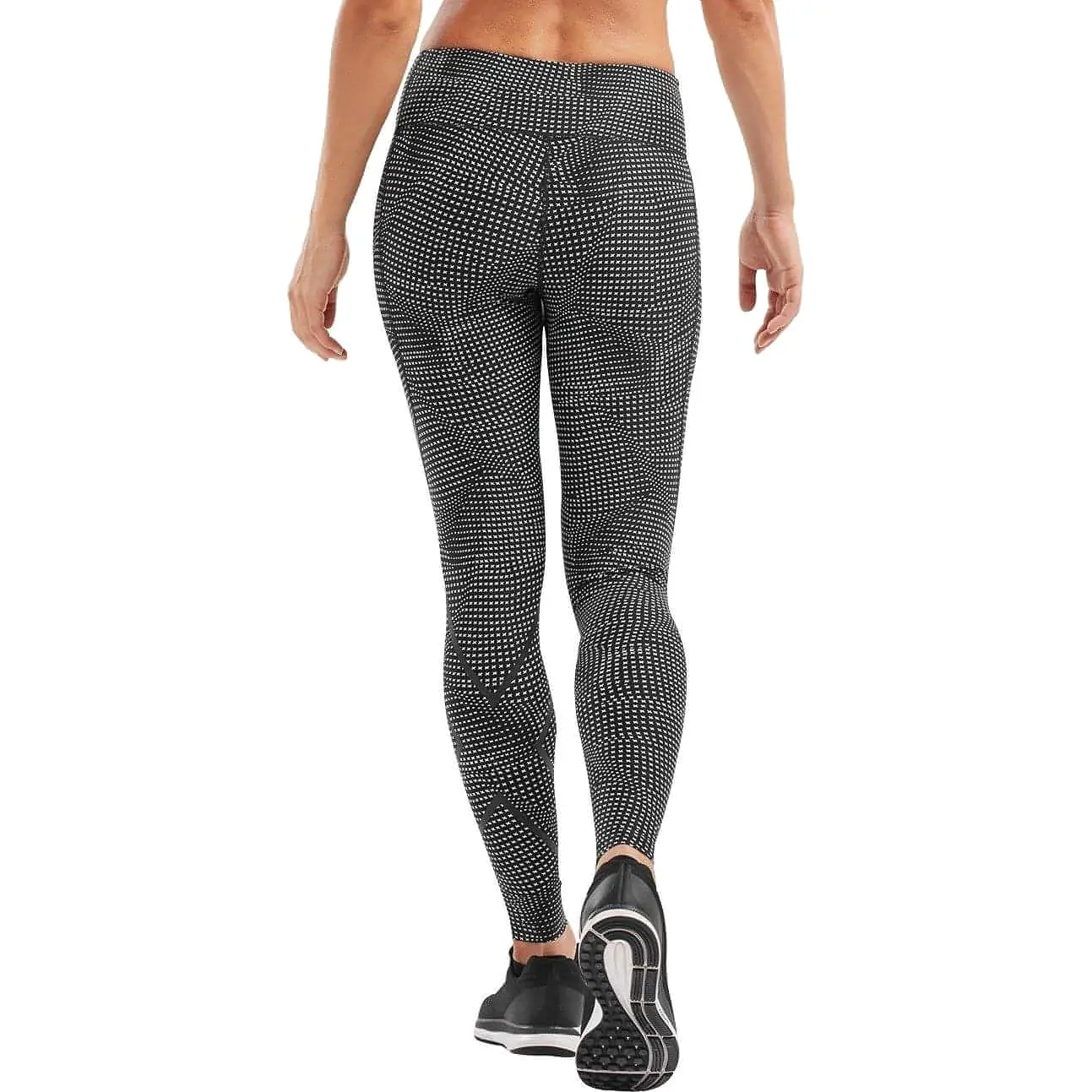 2XU Mid Rise Compression Womens Long Running Tights - Black