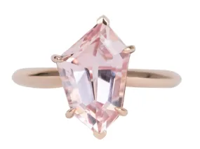 3.42ct Morganite Statement Ring 14K Rose Gold R6407