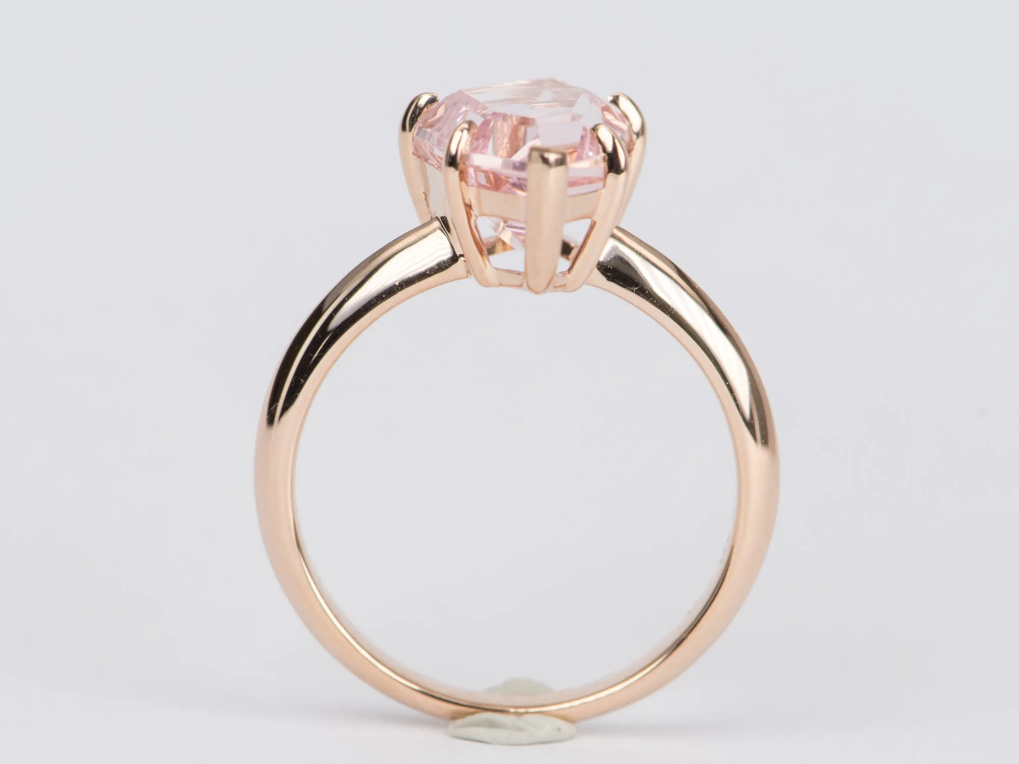 3.42ct Morganite Statement Ring 14K Rose Gold R6407