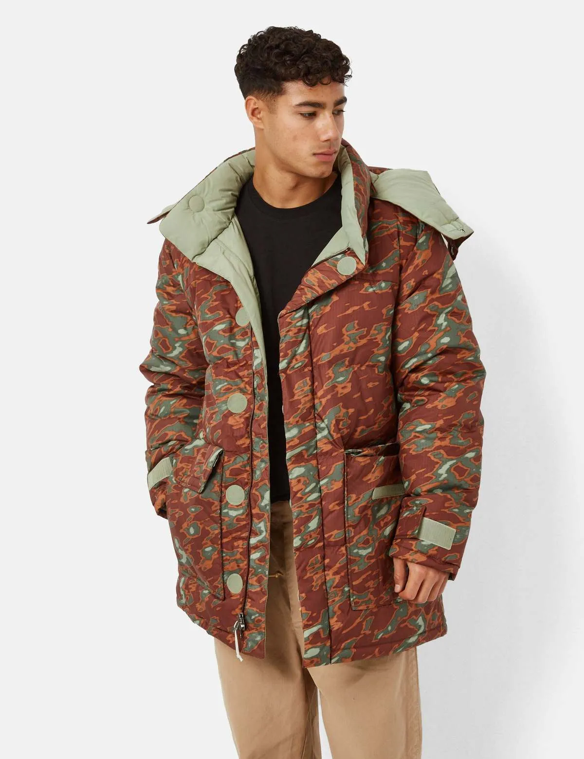 77 Brooks Range Parka Jacket - Glacier Print/Dark Oak Camo