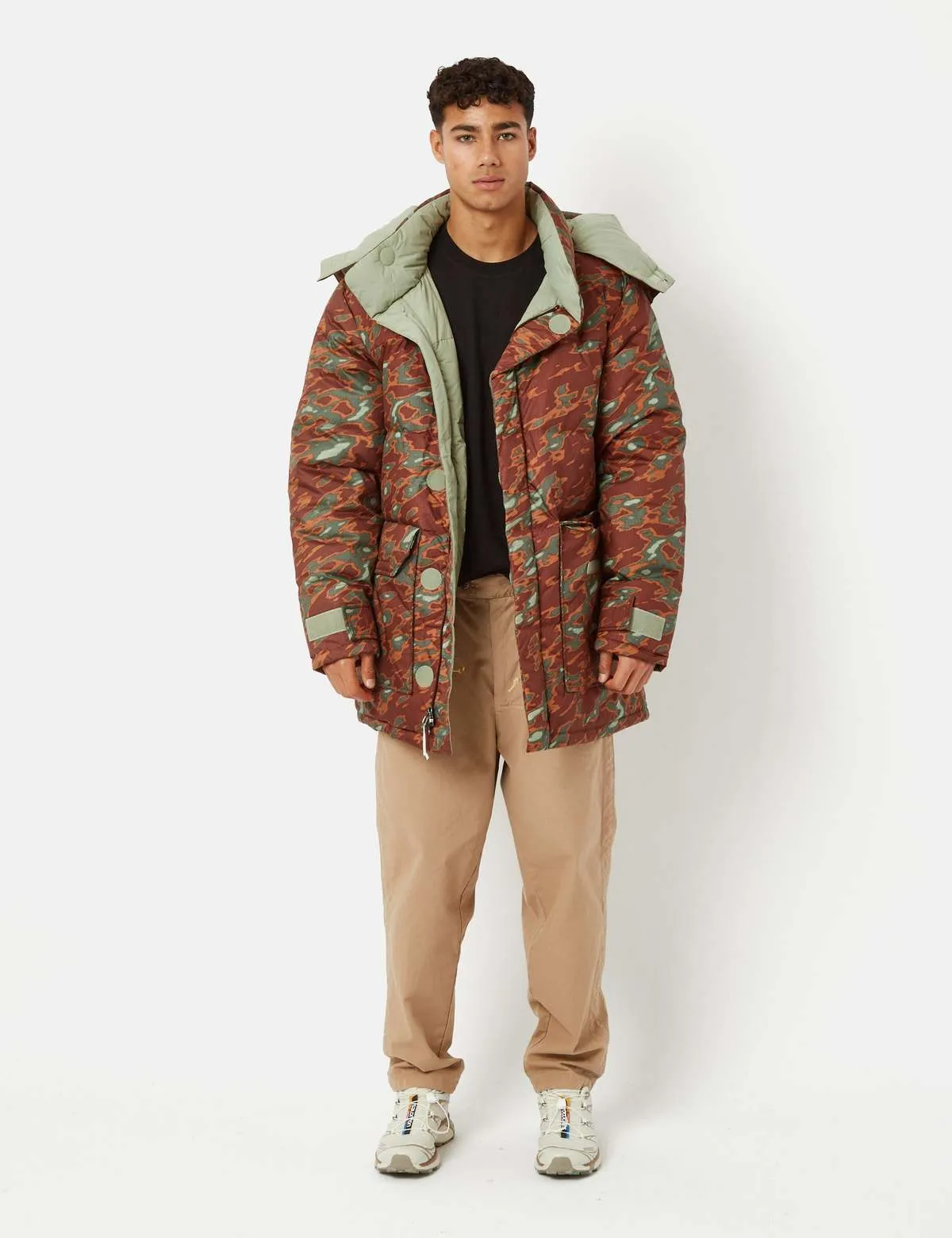 77 Brooks Range Parka Jacket - Glacier Print/Dark Oak Camo