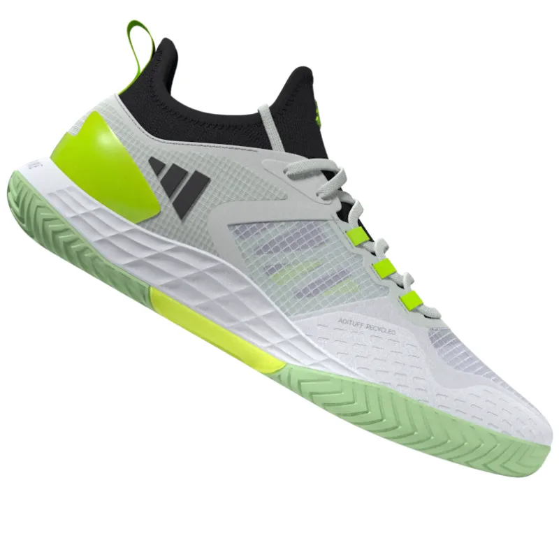 Adidas Adizero Ubersonic 4.1 Tennis Shoes - White/Black/Lucid Lemon