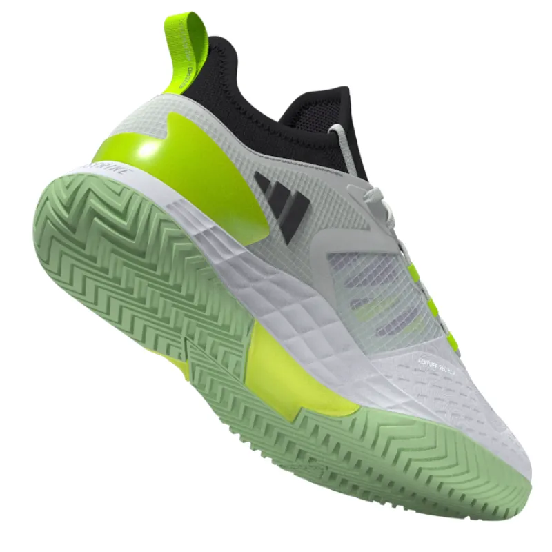 Adidas Adizero Ubersonic 4.1 Tennis Shoes - White/Black/Lucid Lemon