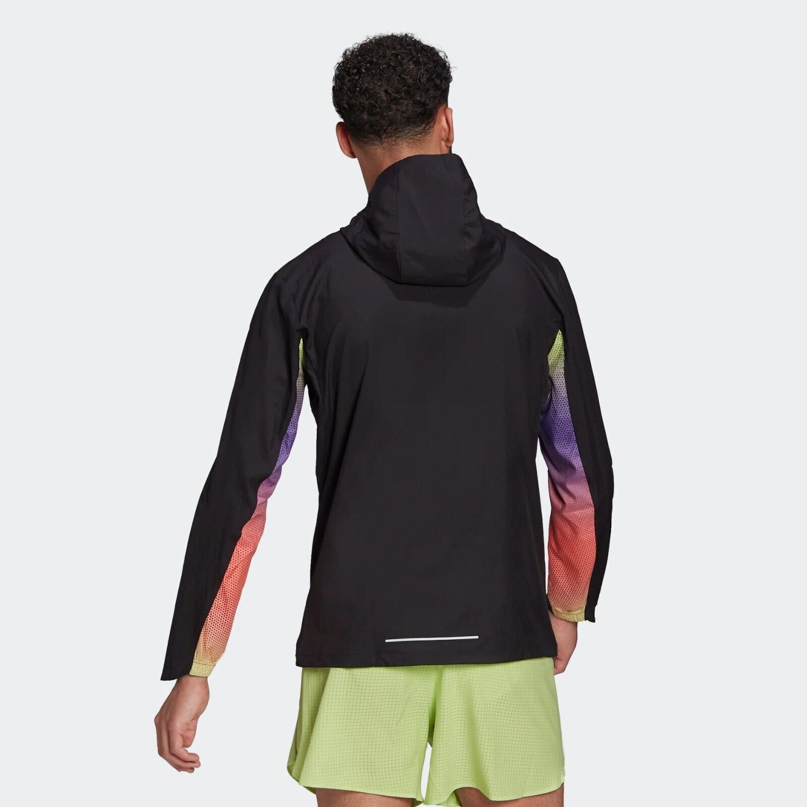 adidas Own The Run Mens Running Jacket Black Colourblock Lightweight