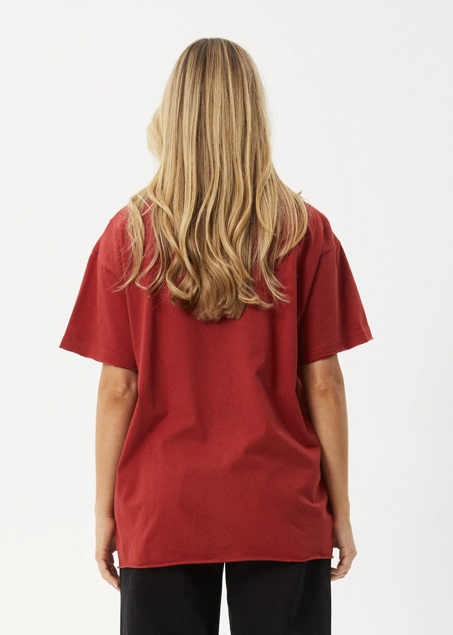 AFENDS Womens Island - Oversized T-Shirt - Ketchup