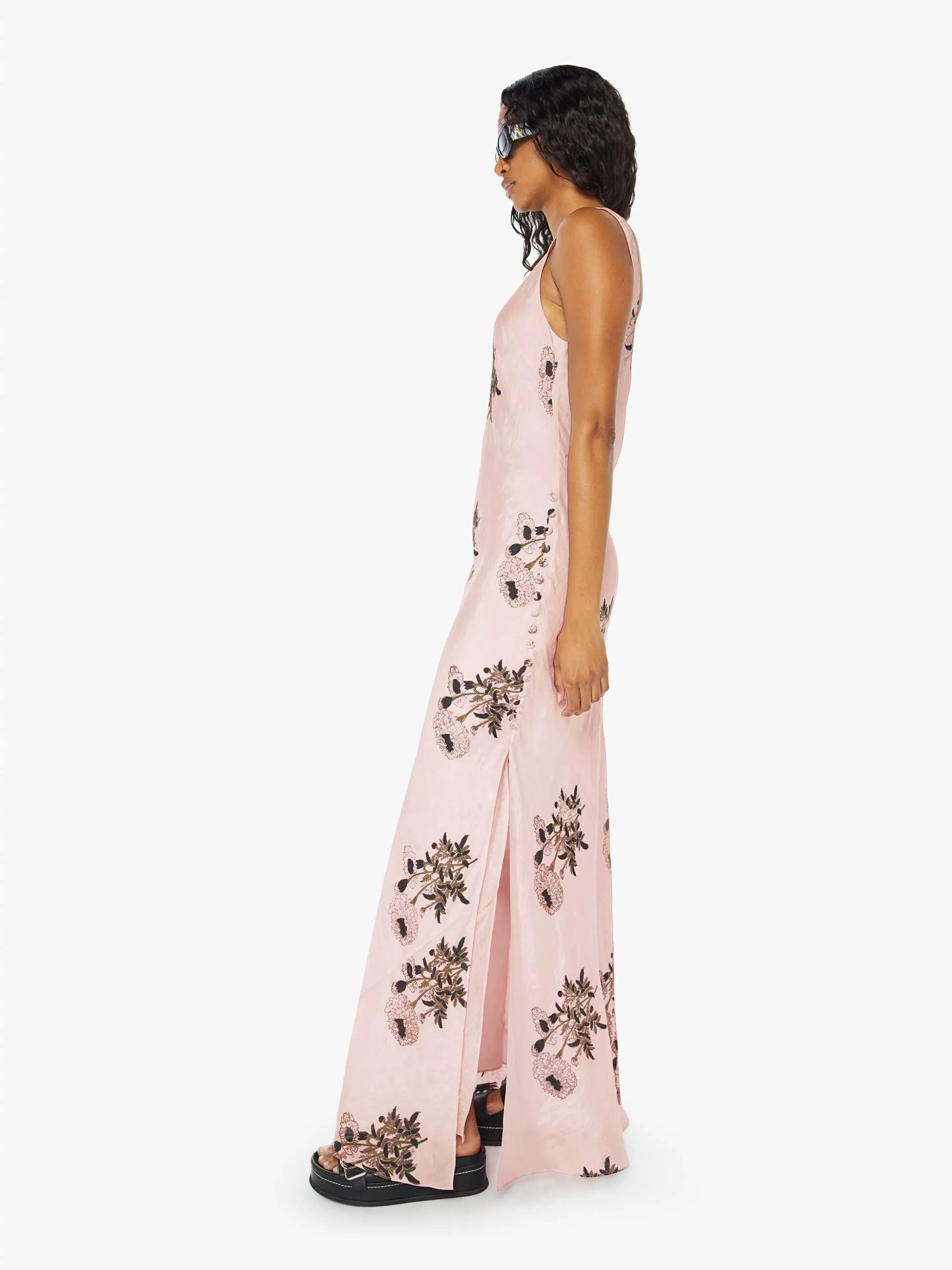 Alix Of Bohemia Adele Silk Dress - Pink Anemone