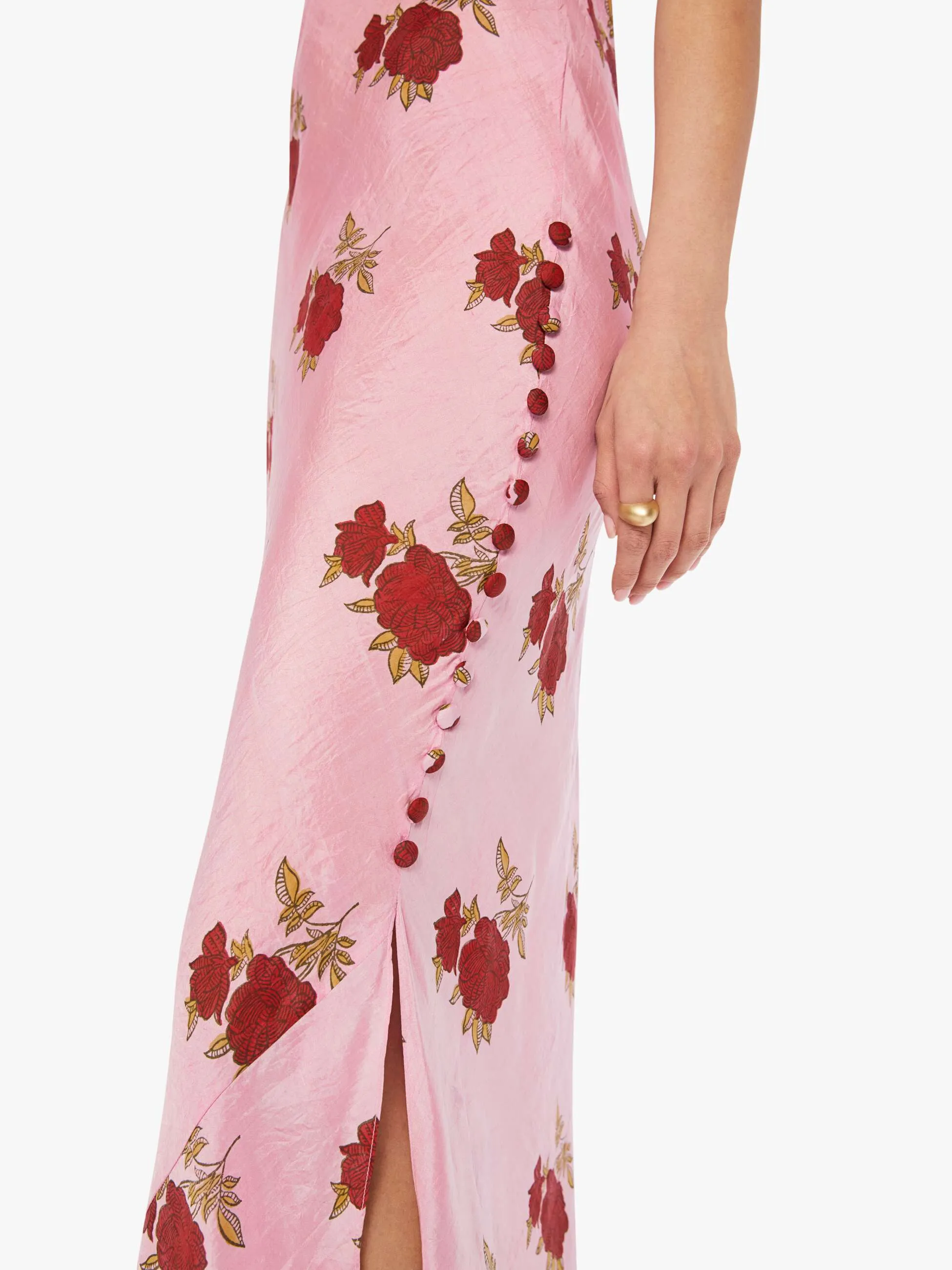 Alix Of Bohemia Adele Silk Dress - Pink Ruby