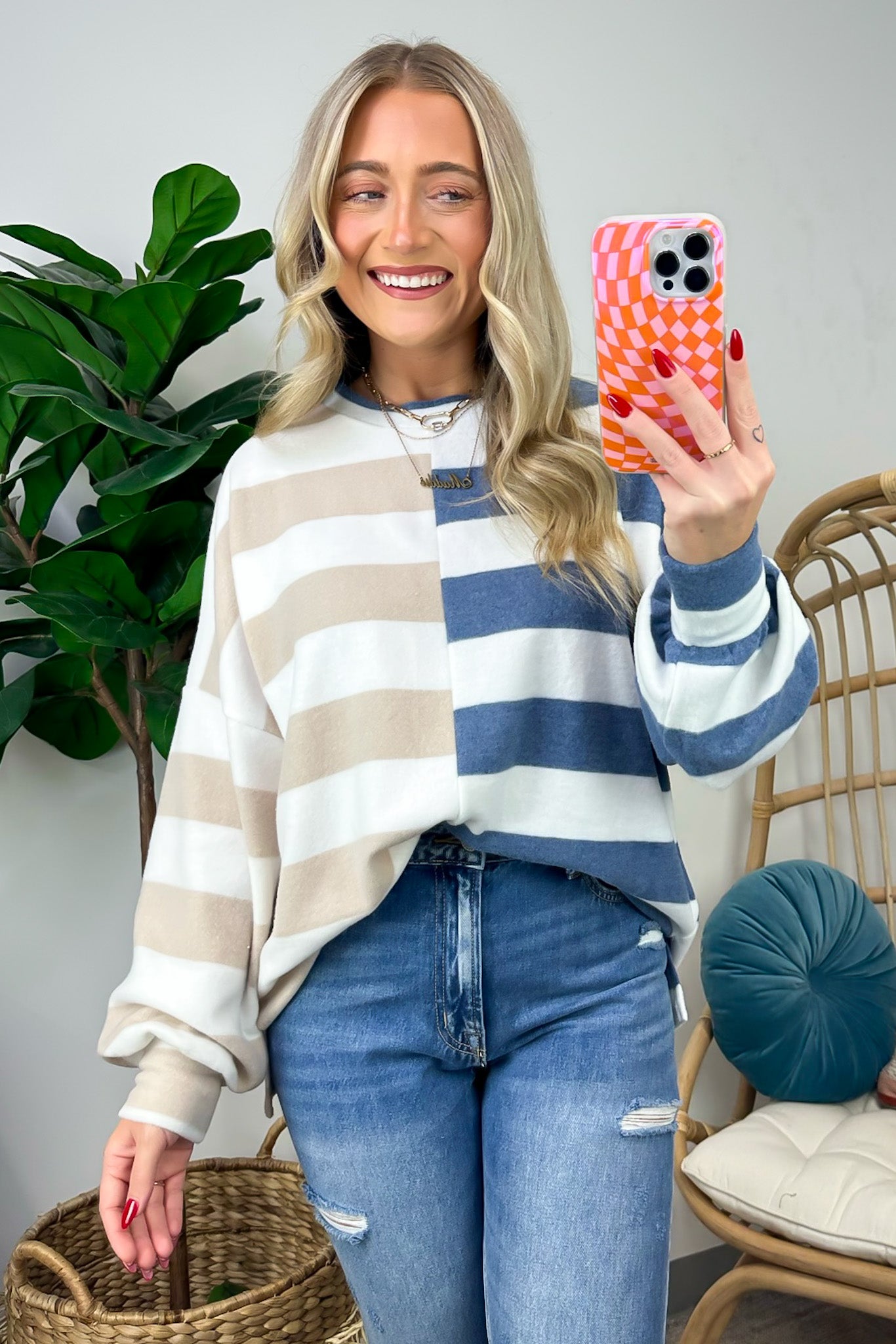 Annadale Oversized Striped Contrast Sweater - FINAL SALE