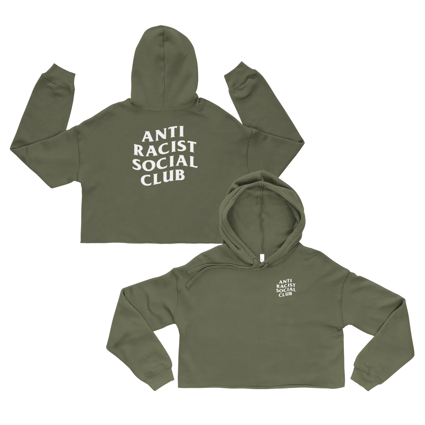 Anti Racist Social Club Cropped Hoodie