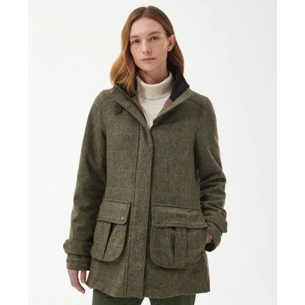 Barbour Womens Fairfield Wool Jacket in Gardenia