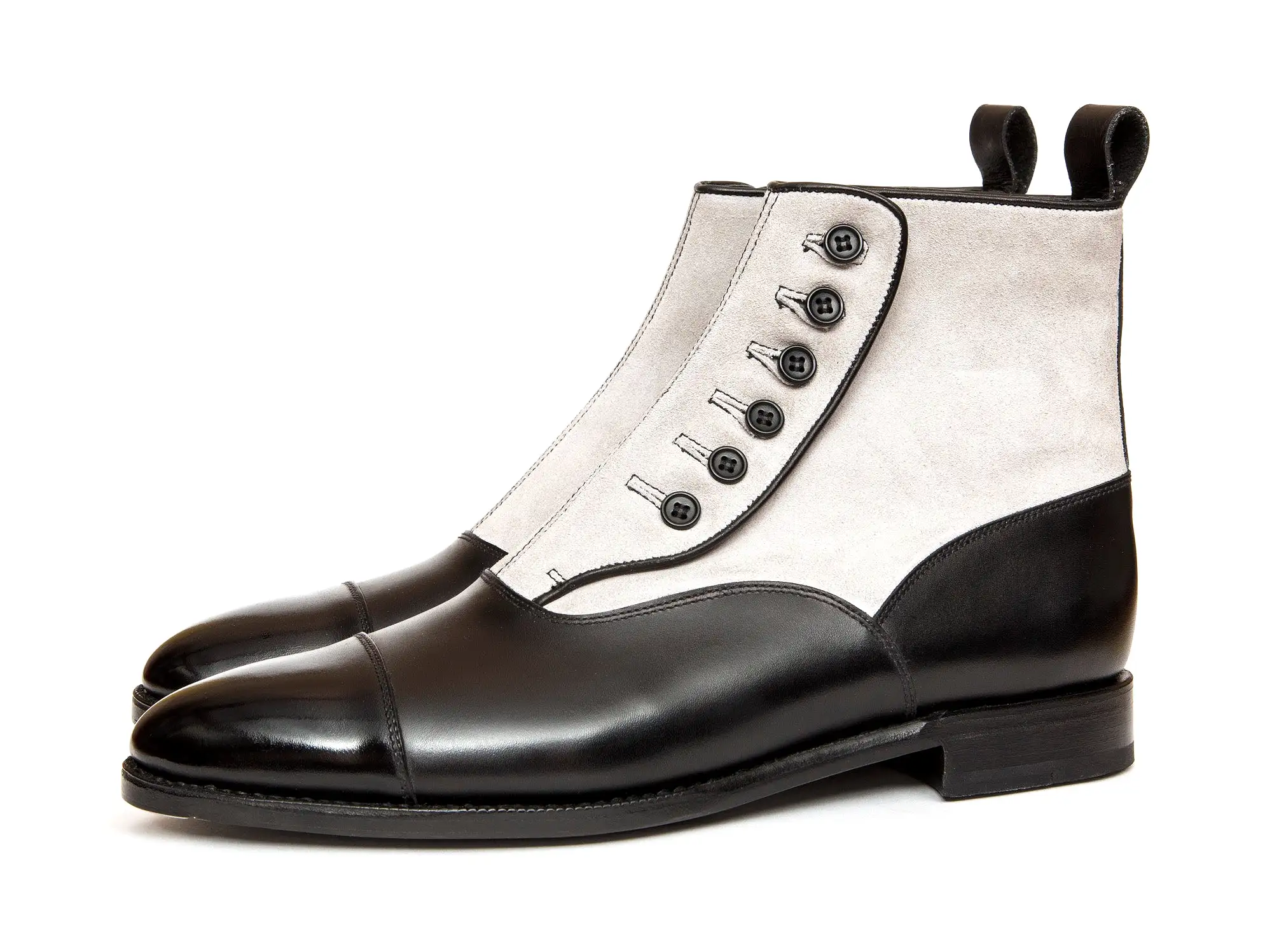 Bellevue - MTO - Black Calf / Pearl Grey Suede - TMG Last - Single Leather Sole