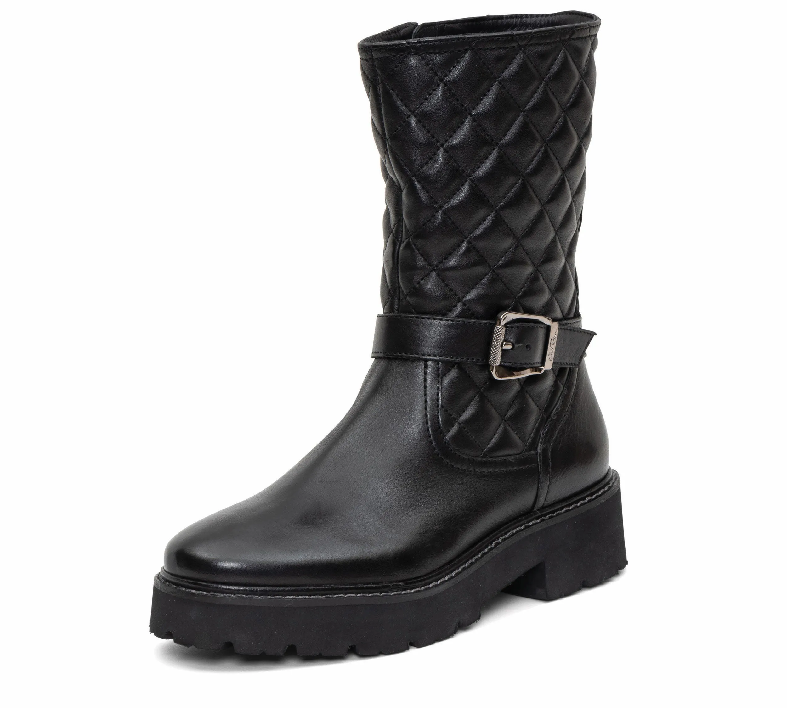 Bethesda Women's Quilted Buckle Boot - Black 01