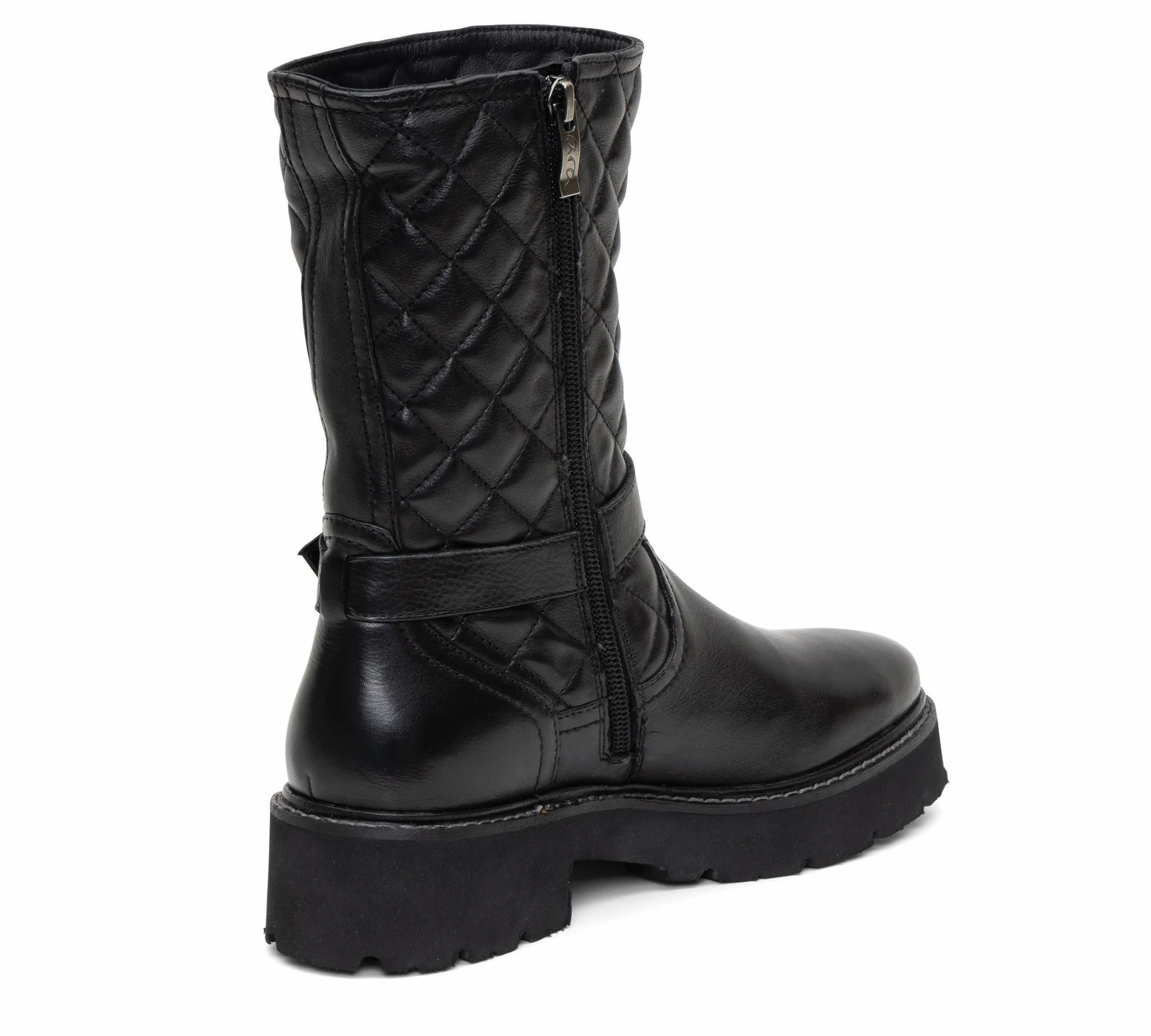 Bethesda Women's Quilted Buckle Boot - Black 01