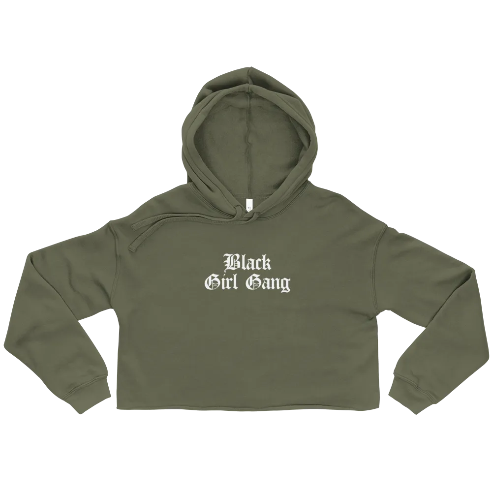 Black Girl Gang Cropped Hoodie