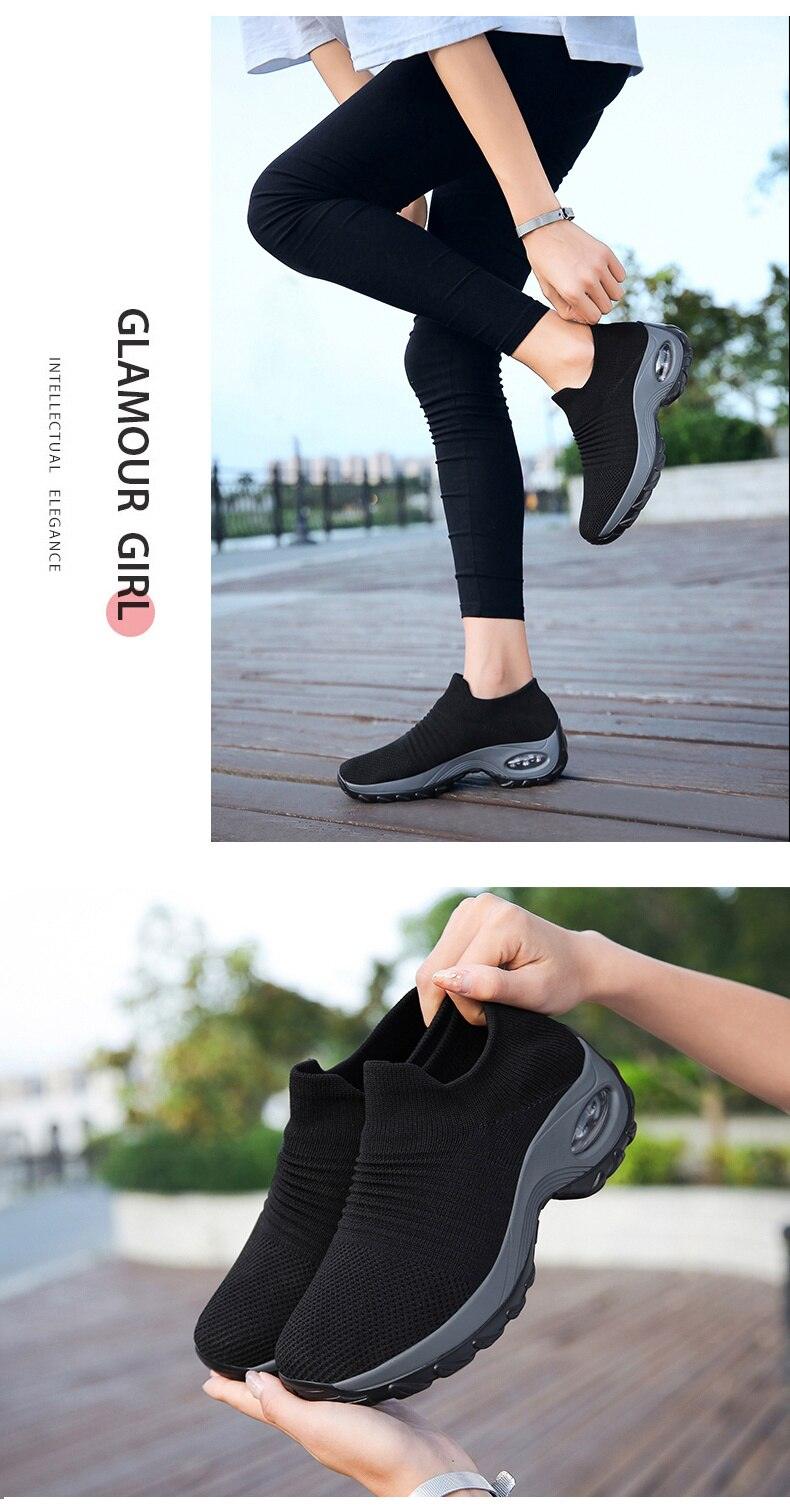 Breathable Women's Orthopedic Sneakers - Height-Increasing Slip-Ons for Alternative Style and Comfort