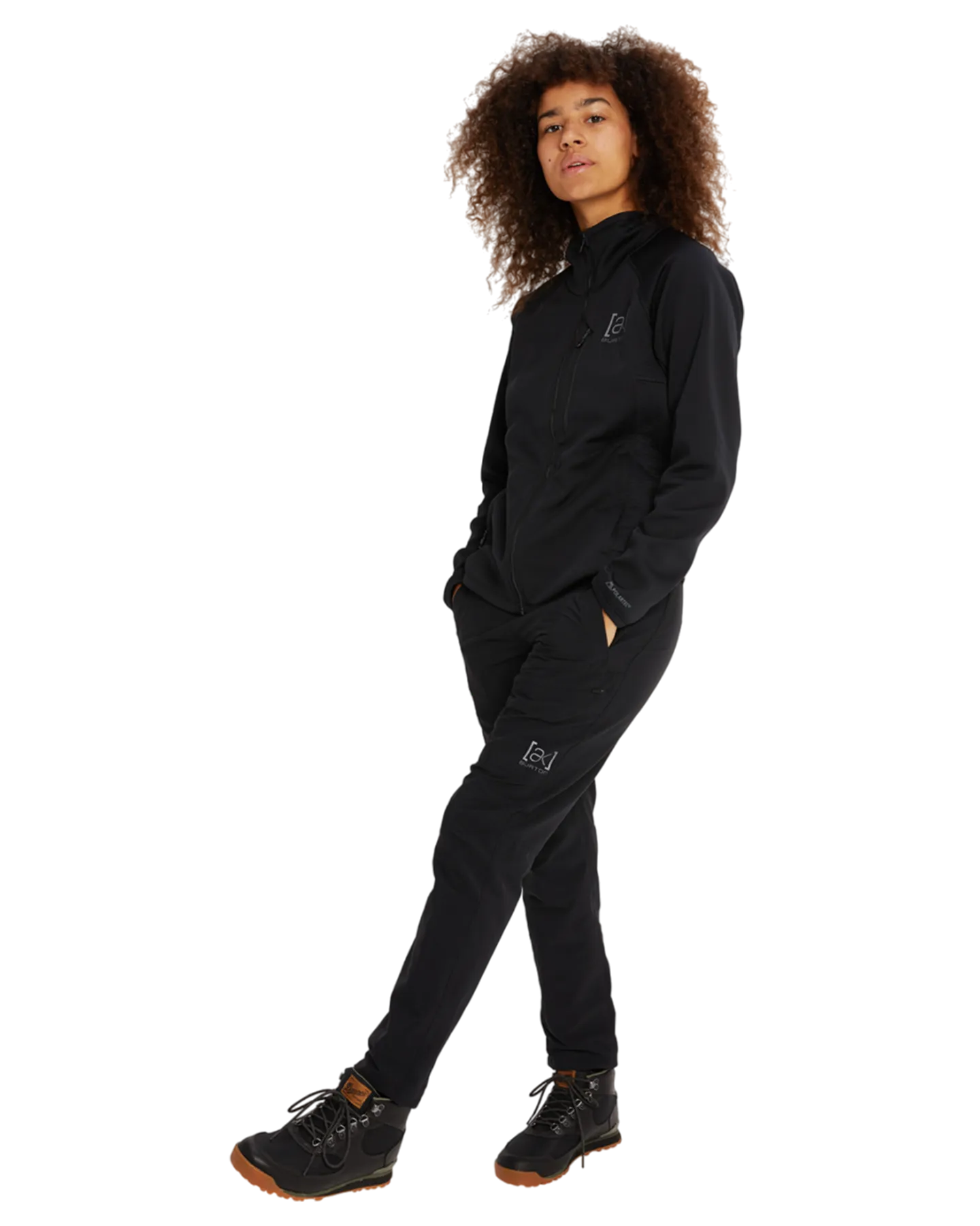 Burton Women's [ak] Helium Power Grid Full-Zip Fleece - True Black