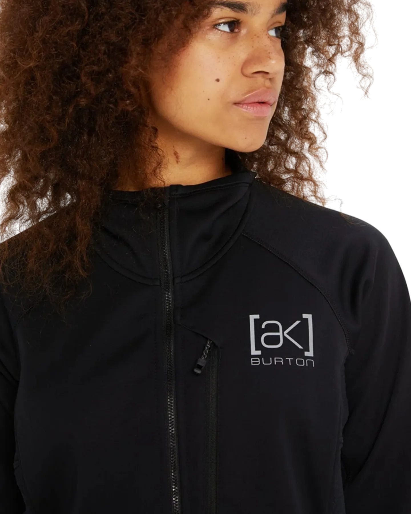 Burton Women's [ak] Helium Power Grid Full-Zip Fleece - True Black