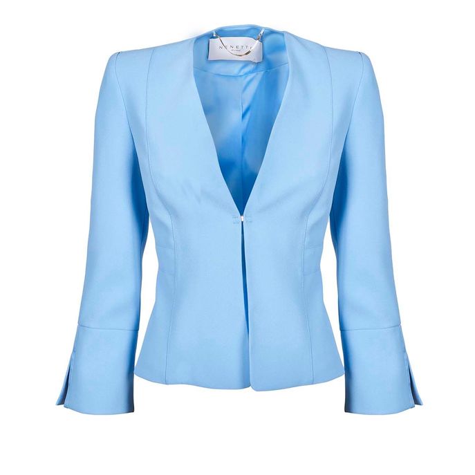 CADY JACKET WITH FLARED 3/4 SLEEVE Woman Periwinkle