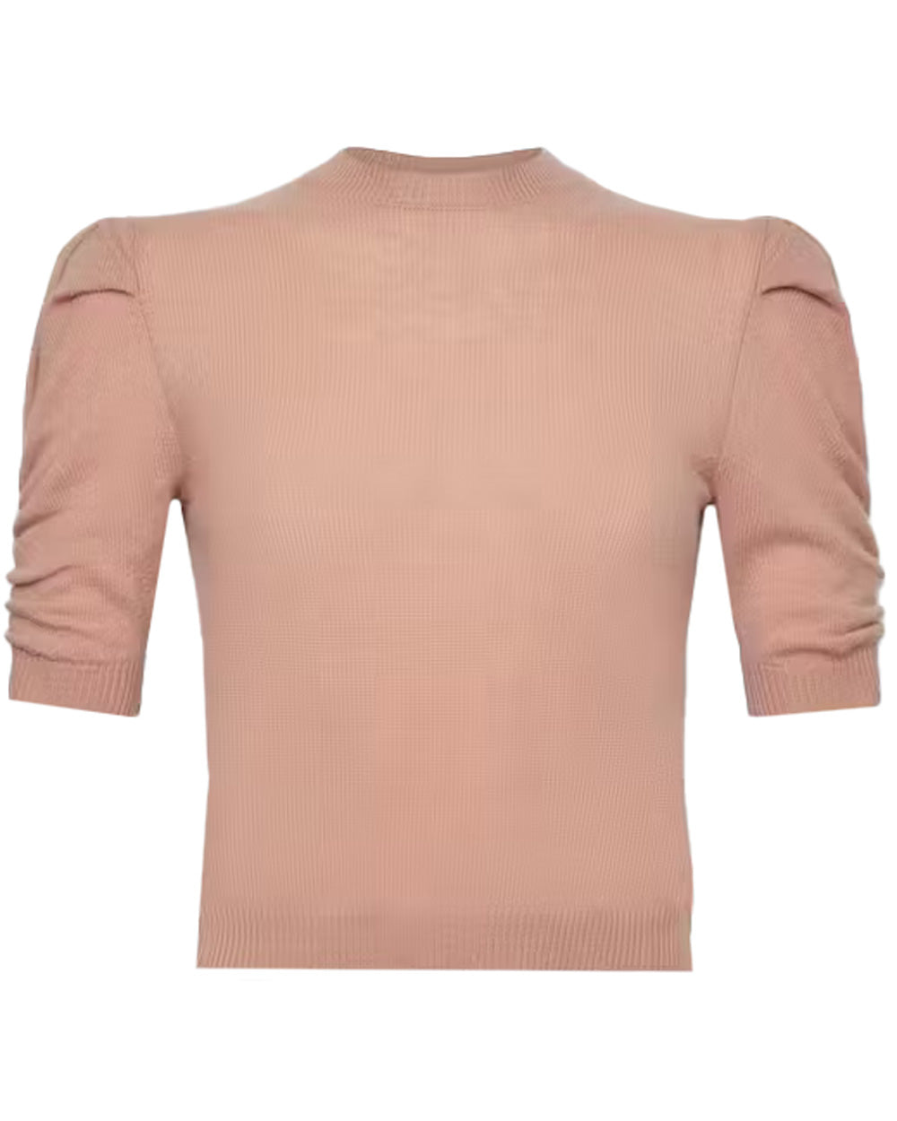 Camel Cashmere Ruched Sweater