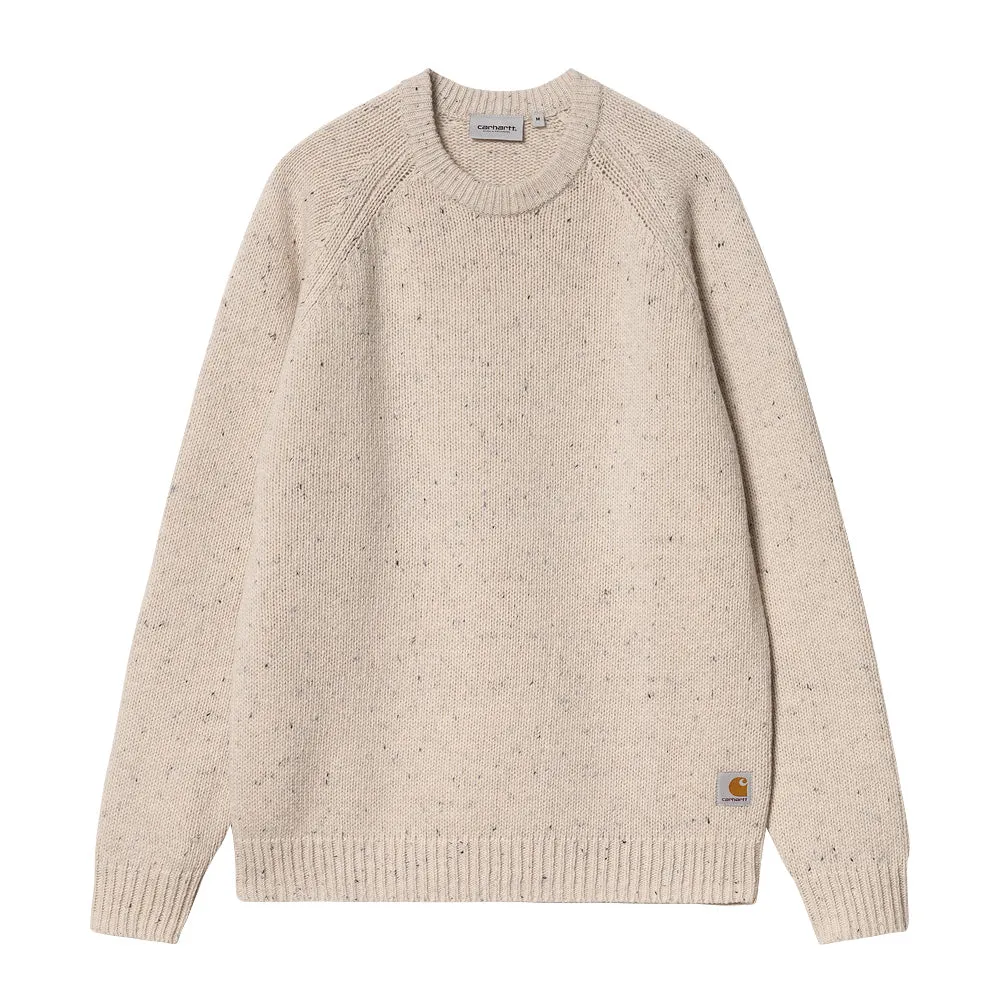 CARHARTT WIP ANGLISTIC SWEATER // SPECKLED MOONBEAM