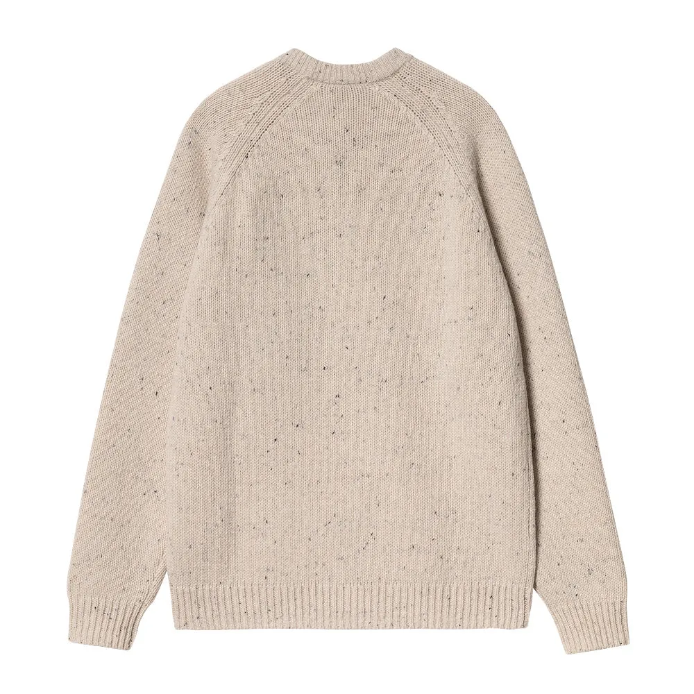 CARHARTT WIP ANGLISTIC SWEATER // SPECKLED MOONBEAM