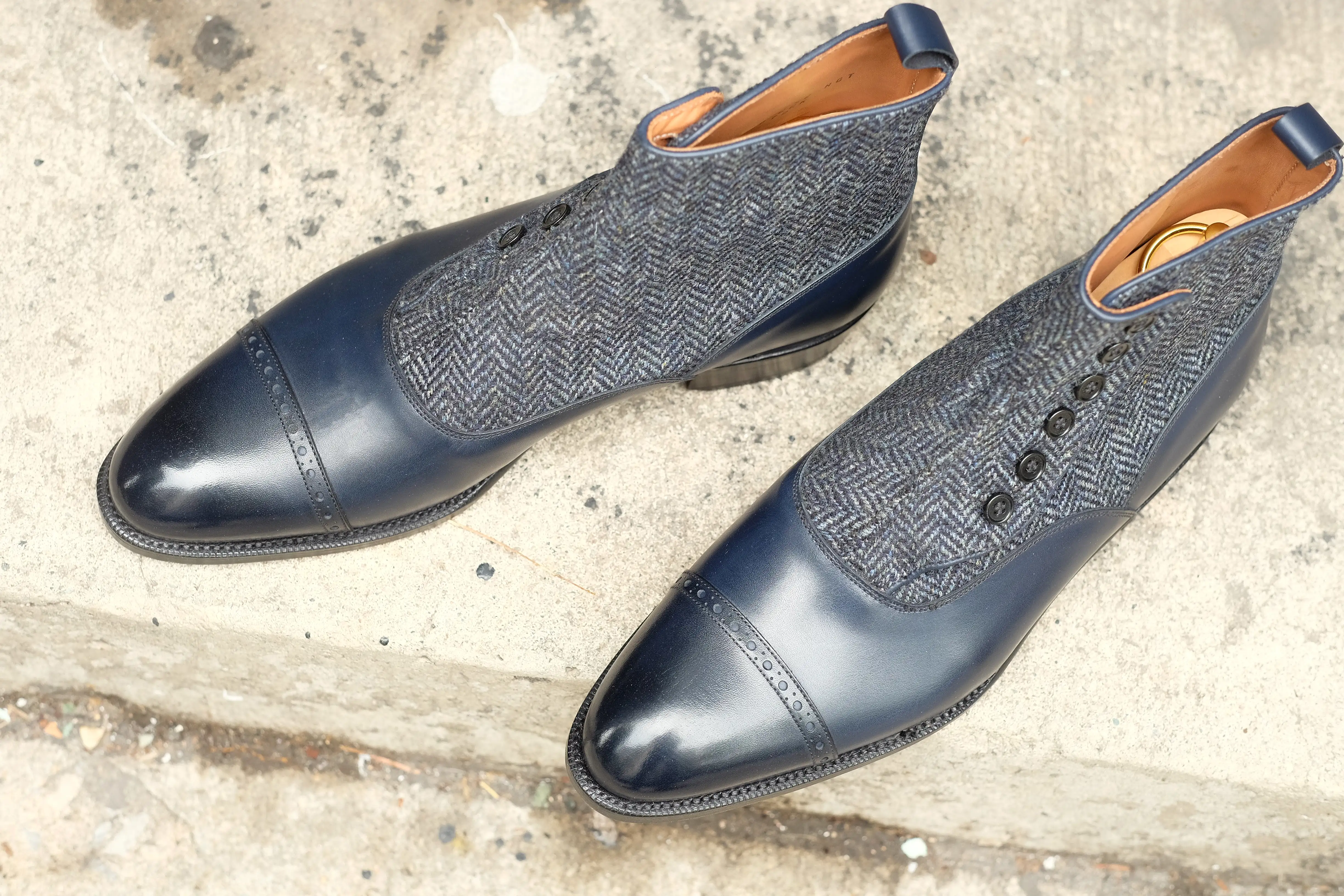 Carkeek II - Midnight Calf / Blue Tweed