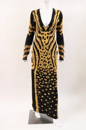 CAVALLI Animal Print Sweater Dress