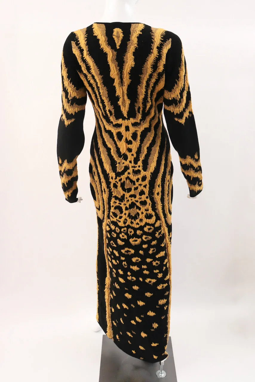 CAVALLI Animal Print Sweater Dress