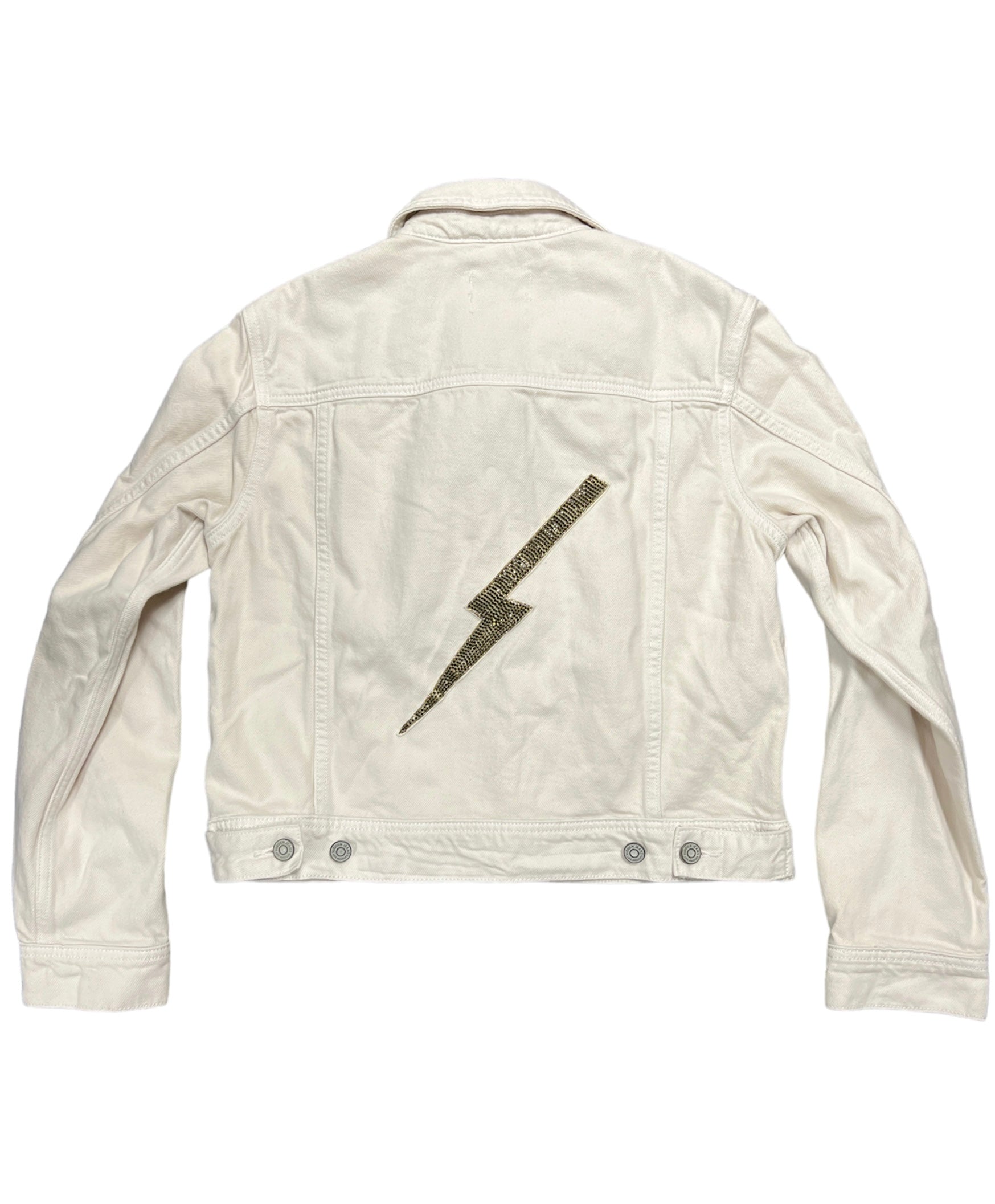 Collab322 Cream Denim Jacket