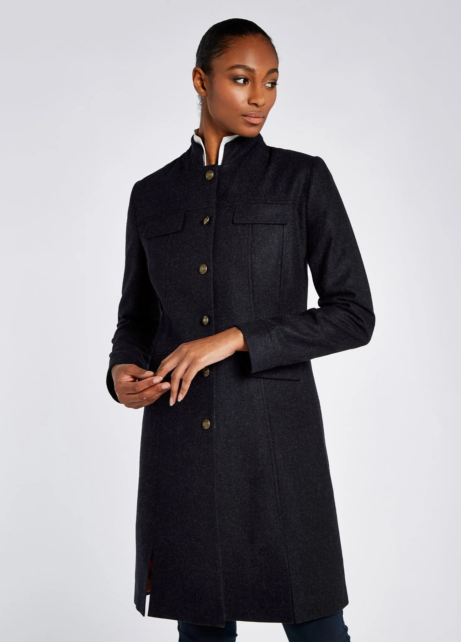 Coolepark Tweed Coat - Navy