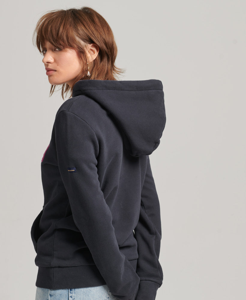 Core Logo Rainbow Hoodie | Richest Navy