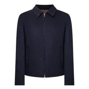 CORNELIANI Blouson Wool Jacket - Navy