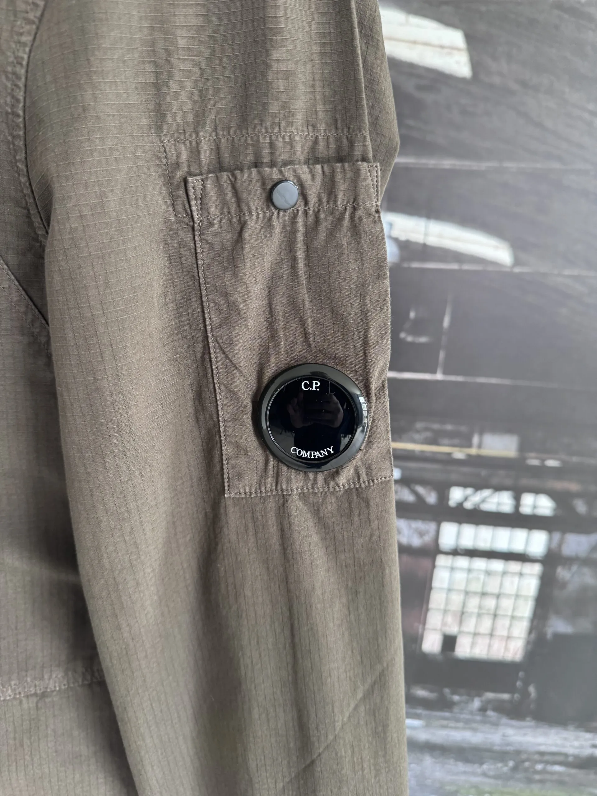 C.P. COMPANY RIPSTOP ZIP LENS OVERSHIRT