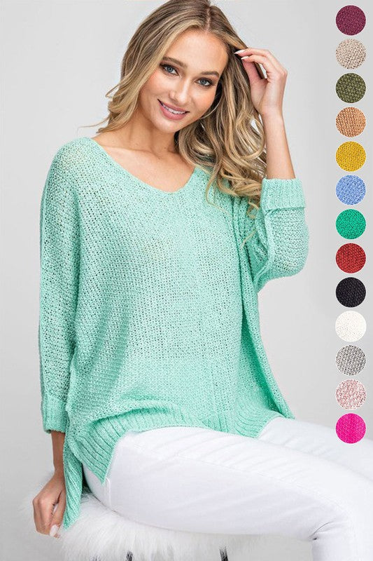 CREW NECK KNIT SWEATER