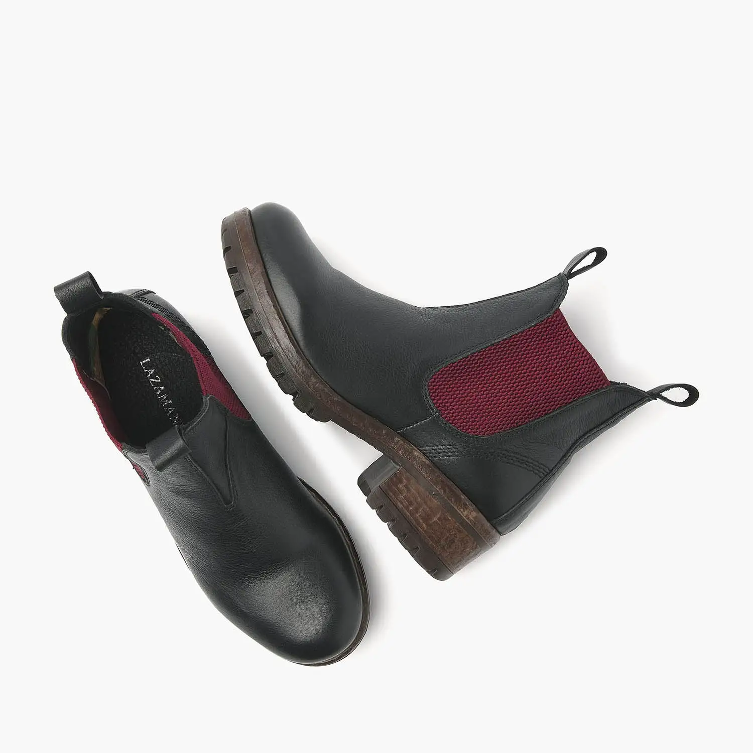 Dames Chelsea Boots 68.002 Black-Red