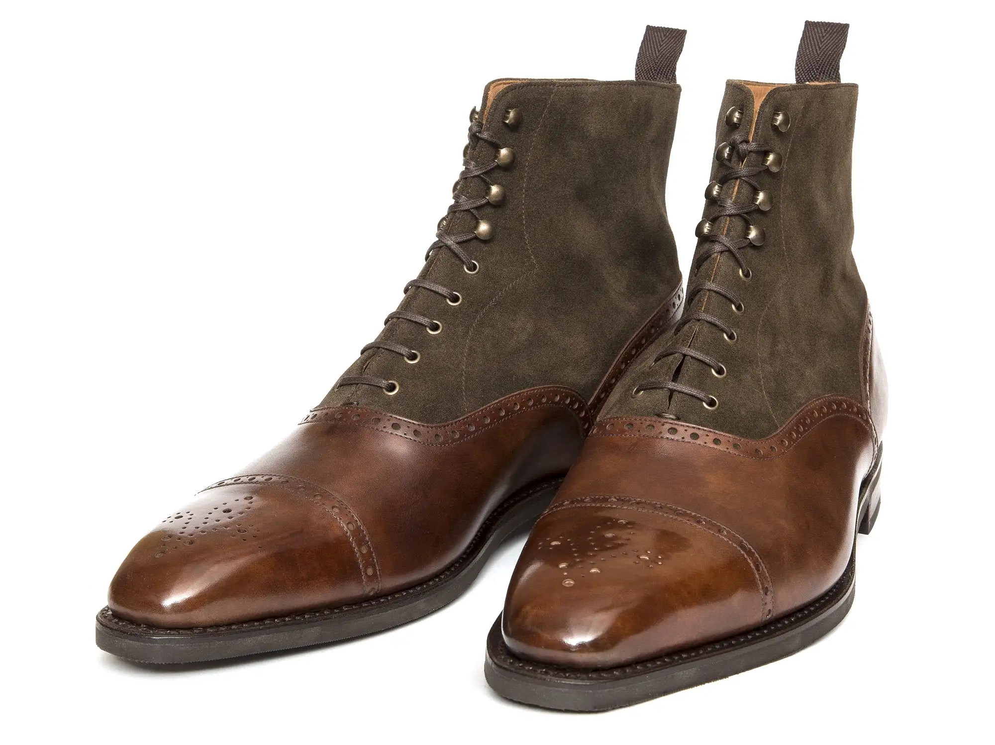 David - MTO - Walnut Museum Calf / Moss Suede - LPB Last - City Rubber Sole