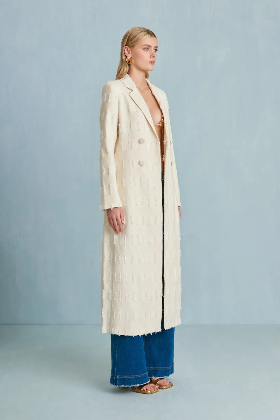 DILAN COAT - OFF WHITE MULTI