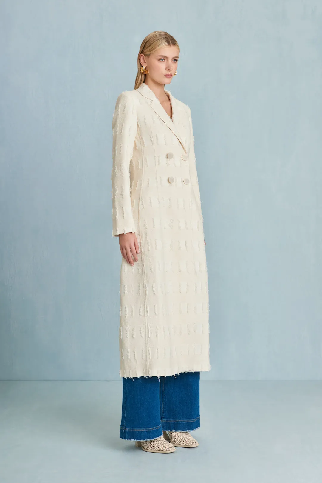 DILAN COAT - OFF WHITE MULTI