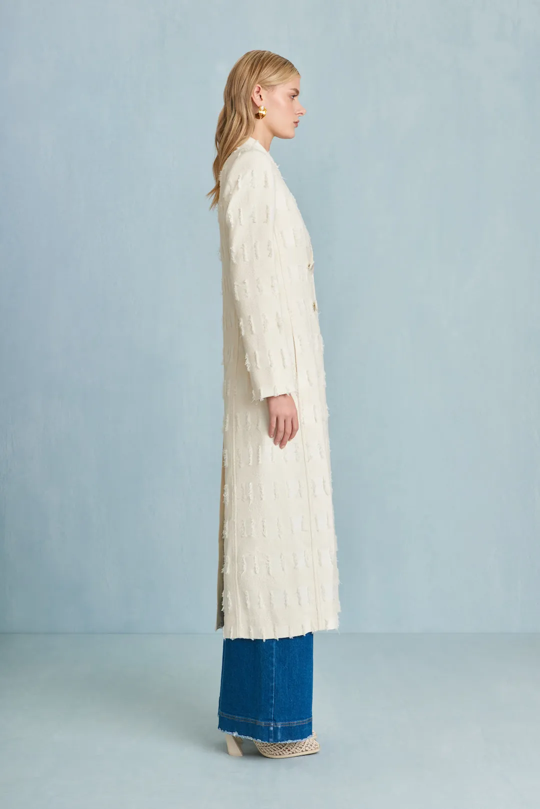 DILAN COAT - OFF WHITE MULTI