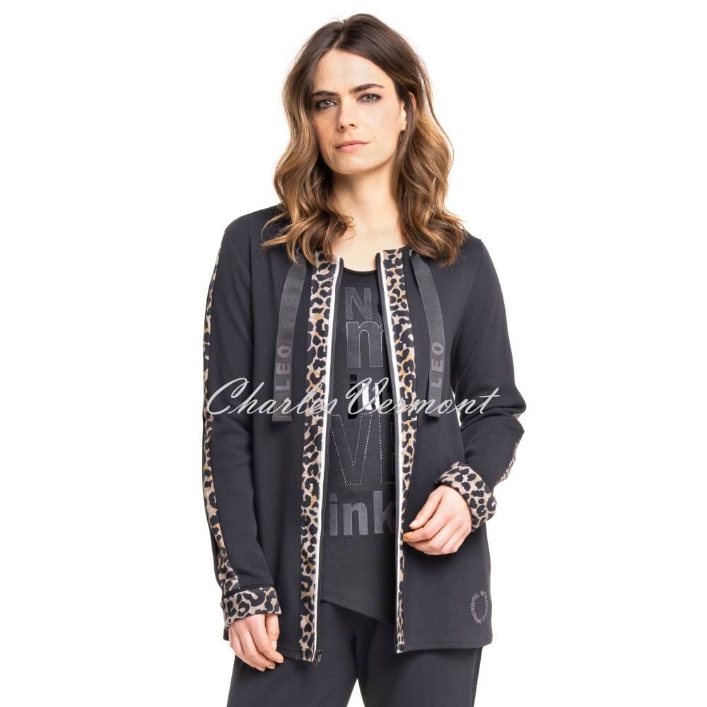 Doris Streich Jacket with Leopard Print Detail - Style 140131-82