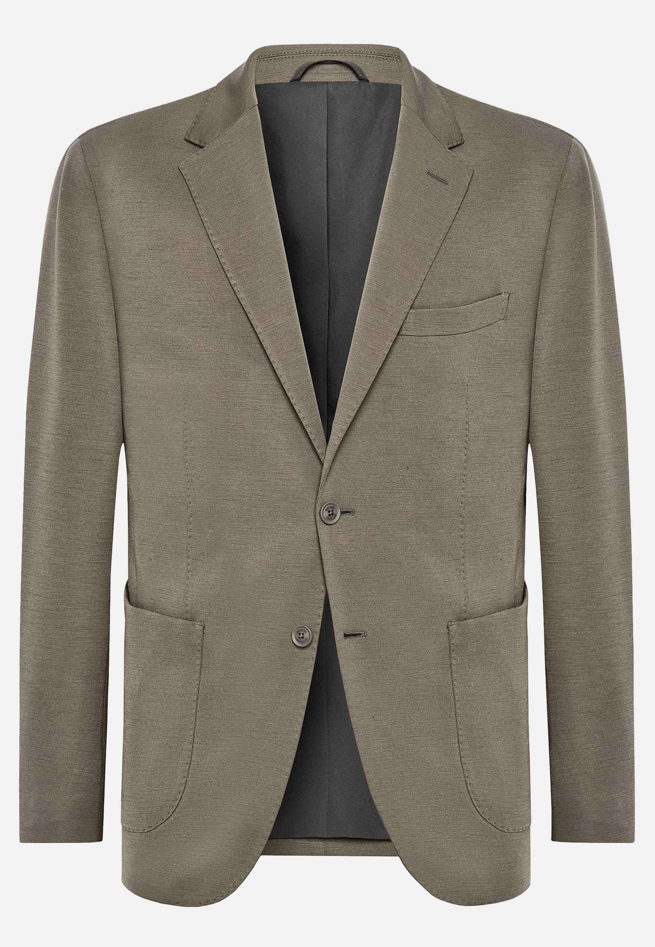 Dove Grey B Tech Nylon And Wool Jacket