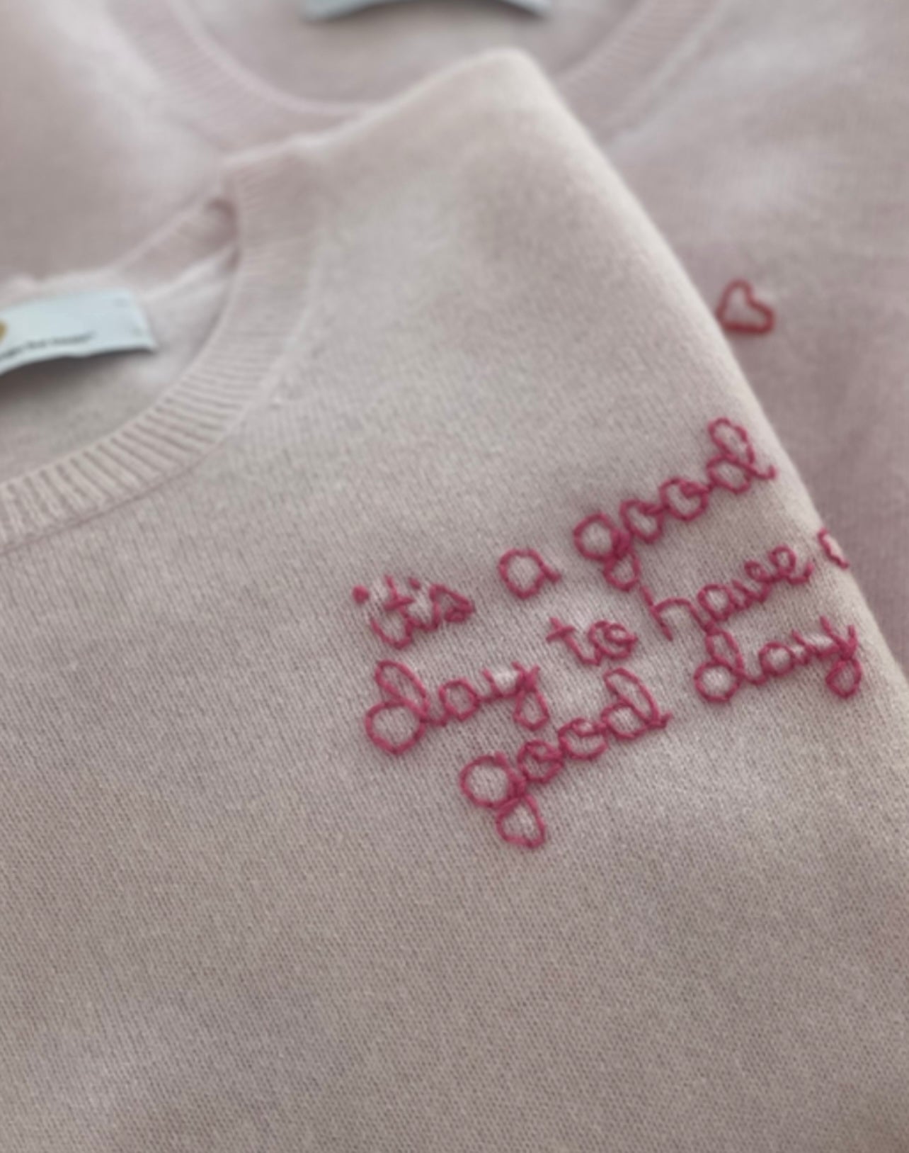 DTD Cashmere It's a Good Day to be a Good Day  long sleeve crewneck sweater