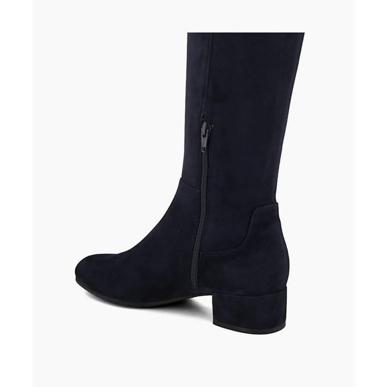 DUNE LONDON Tayla Suede Stretch Knee-High Boots - Navy