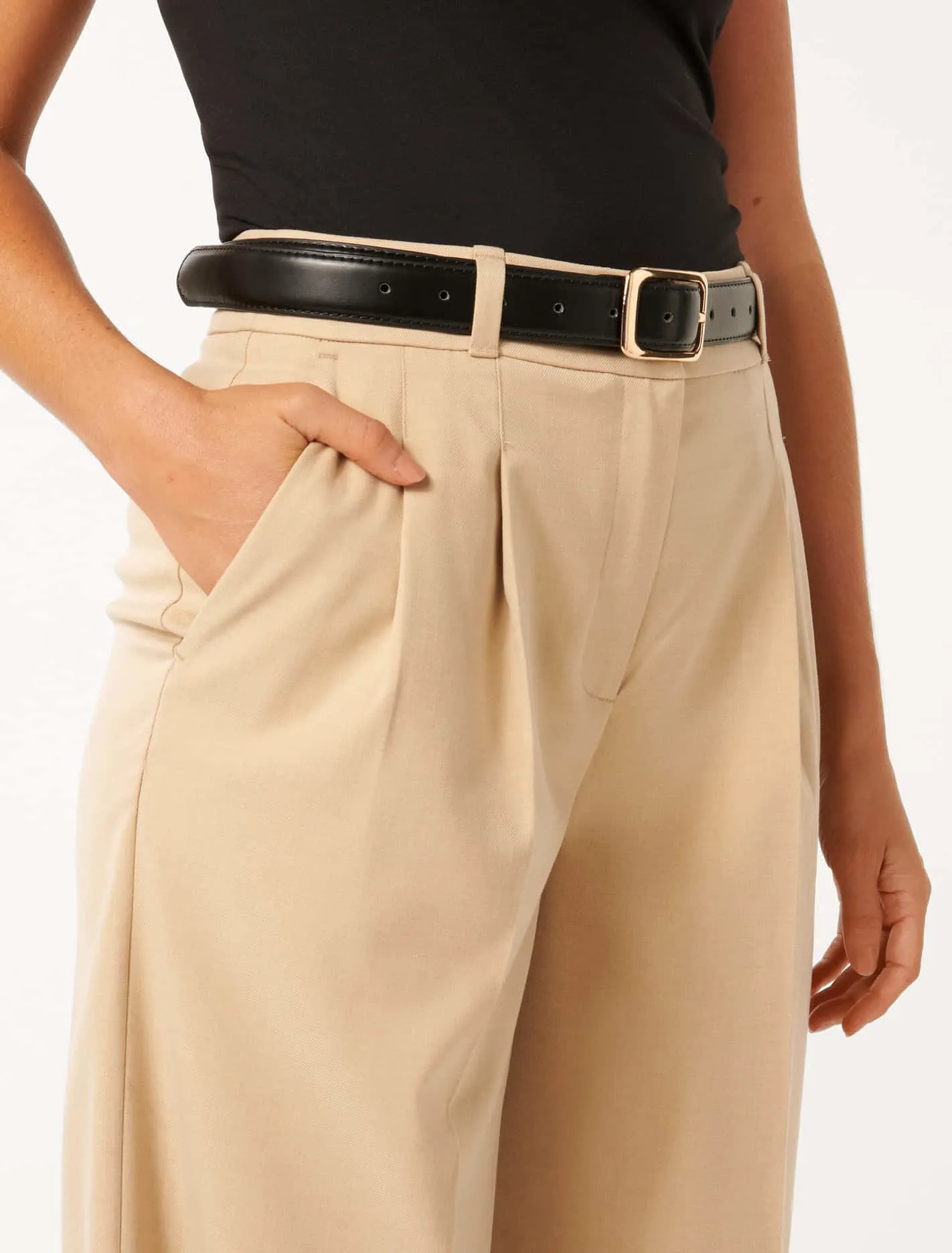 Edweena Petite Belted Wide Leg Pants