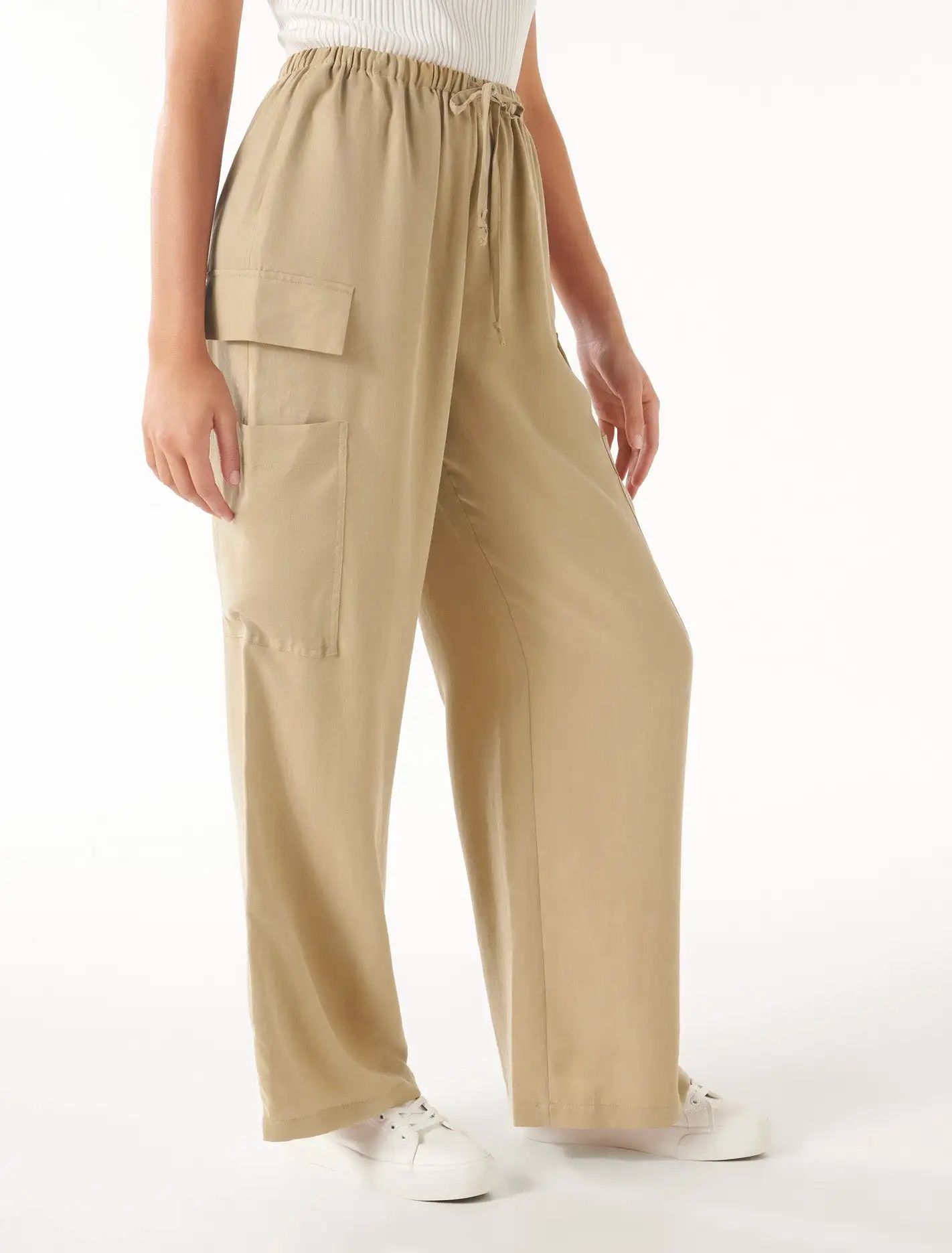 Elsie Elastic Waist Cargo Pants