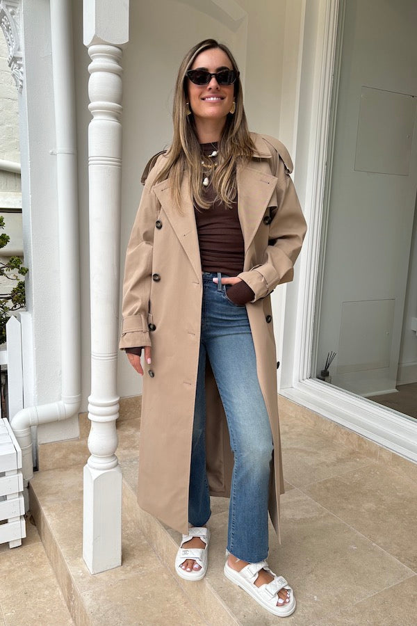 Evans Trench Coat Sand