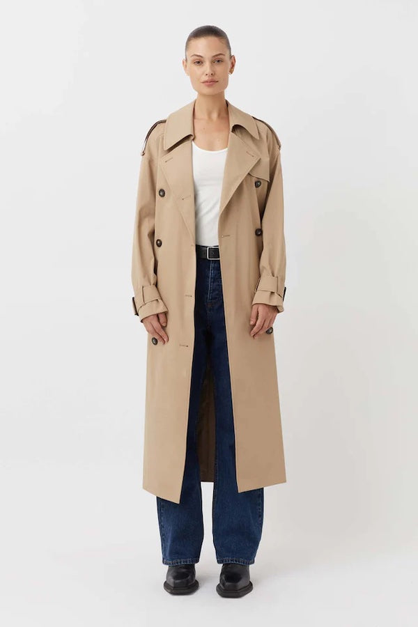 Evans Trench Coat Sand